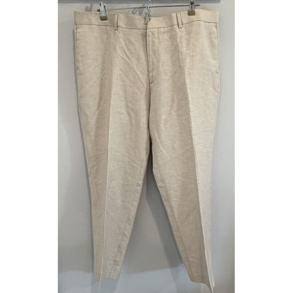 Cubavera Mens Linen Blend Summer Pants Light Tan Size 40 x 30